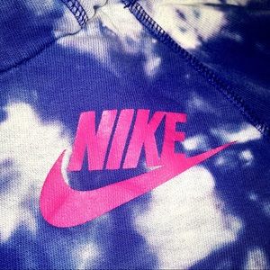 Nike Blue Bleach Dyed Hoodie